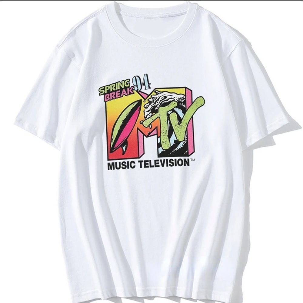MTV Retro T Shirt Men Clothing Spring Break 94 Unisex Tee 3XL NWT